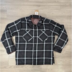 The North Face Afterburner Flannel Reversible Fawn Grey Mens XL NWT